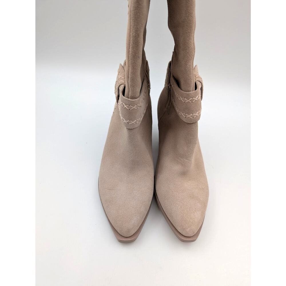 Lucky Brand Risvin Bow Whipstich Tall Knee High Heel Boots Size US5.5M EU36 - Picture 2 of 9